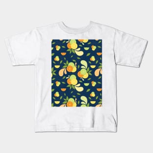 Citrus Splash Seamless Surface Pattern Design Kids T-Shirt